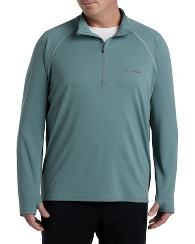 Columbia Big & Tall Narrows Point 1 2-zip Pullover - Green