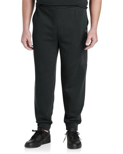 Reebok Big & Tall Hybrid Pocket Sweatpants - Black