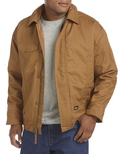 Bernè Big & Tall Flame-resistant Quilt-lined Bomber Jacket - Brown