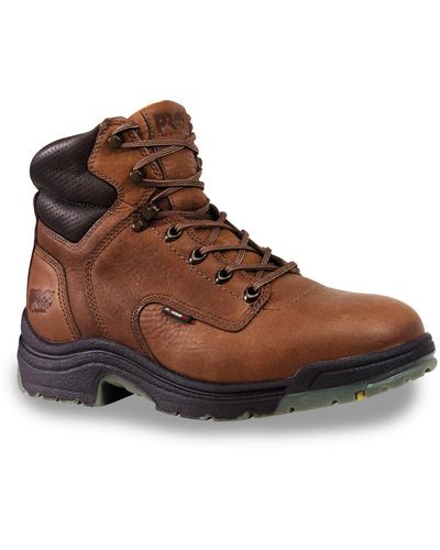 Timberland Big & Tall Titan 6 & Quot Safety Toe Work Boots - Brown