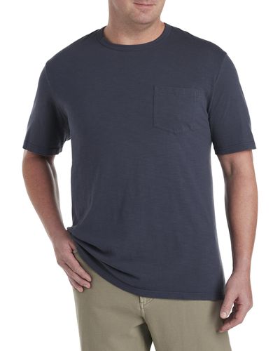 Faherty Big & Tall Sunwashed Pocket T-shirt - Blue