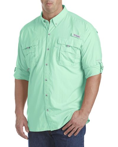 Columbia Big & Tall Pfg Bahama Ii Long-sleeve Sport Shirt - Green