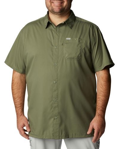 Columbia Big & Tall Pfg Slack Tide Camp Shirt - Green