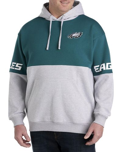 Nfl Big & Tall Colorblock Pullover Hoodie - Gray