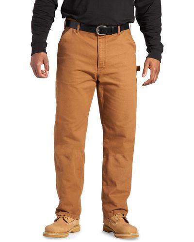 Carhartt Big & Tall Washed Work Jeans - Brown