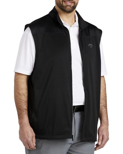 Callaway Apparel Big & Tall High-gauge Fleece Golf Vest - Black