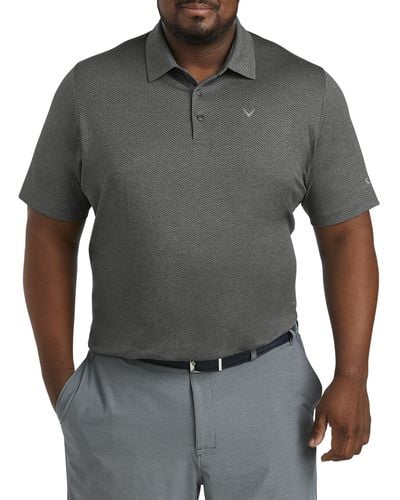 Callaway Apparel Big & Tall Ventilated Heather Golf Polo Shirt - Gray