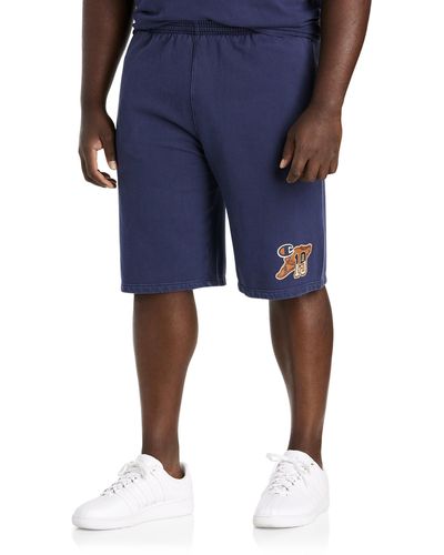 Champion Big & Tall Logo Fleece Shorts - Blue
