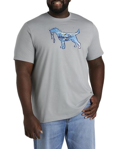 Life Is Good. Big & Tall Dogscape Graphic Tee - Gray