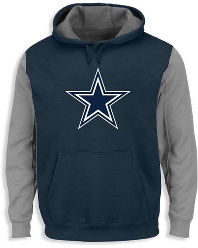 Nfl Big & Tall Colorblock Pullover Hoodie - Blue