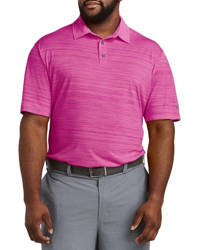 Reebok Big & Tall Performance Space-dyed Polo Shirt - Pink