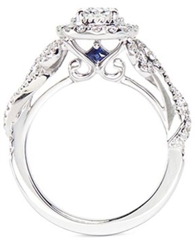 Vera Wang Love East Meets West Diamond and White Gold Engagement Ring - Metallic
