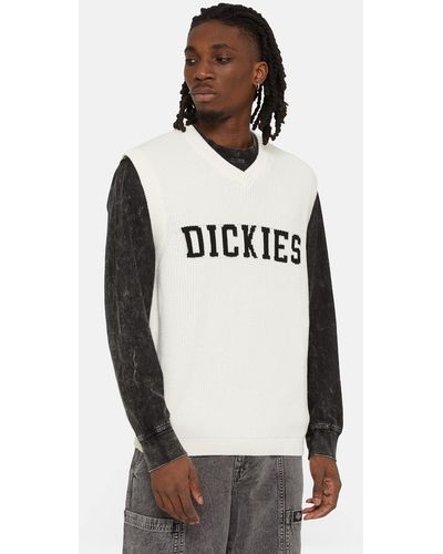Dickies Pull Sans Manches En Maille Melvern - Blanc
