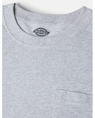 Dickies T-Shirt Poche Poitrine à Manches Longues - Gris