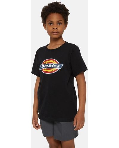 Dickies T-Shirt Icon Logo Pour Enfant unisex Noir Size S