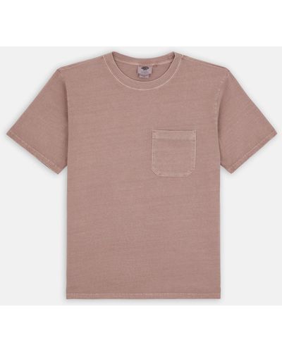 Dickies T-Shirt Manches Courtes Teint En Pièce - Rose