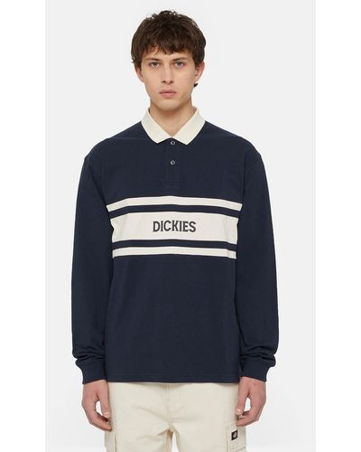 Dickies Polo De Rugby Manches Longues Yorktown - Bleu