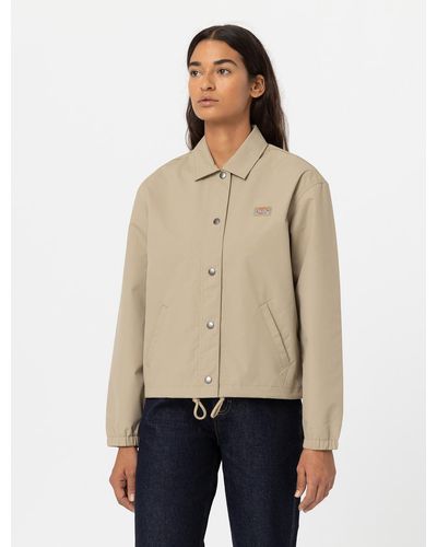 Dickies Oakport Cropped Coach Jacke - Natur