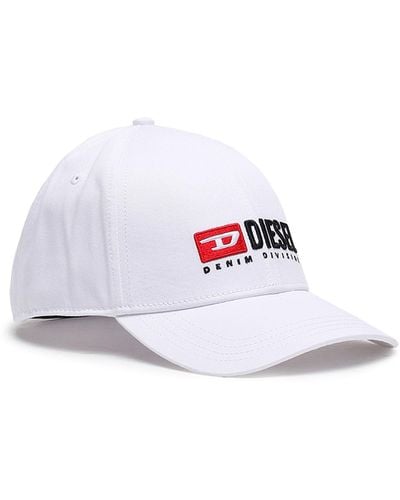 DIESEL Baseball Cap With Denim Division Logo - White