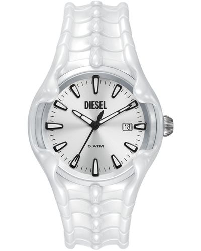 DIESEL Vert Three-hand Date White Ceramic Watch