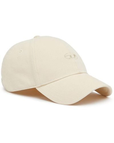 DIESEL Baseball Cap In Washed Cotton Twill - Natural