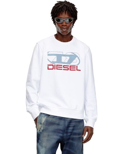 DIESEL Sweatshirt mit Logo-Print - Weiß