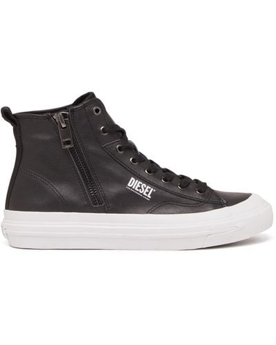 DIESEL S-athos High-top Leather Trainers - Black