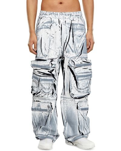 DIESEL Chalky Cargo Pants With Logo Patches - Multicolor