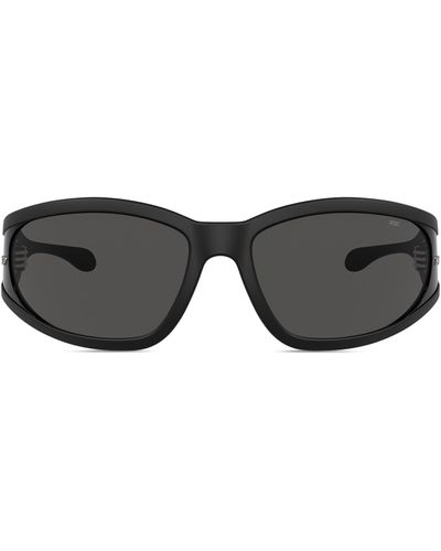 DIESEL Sonnenbrille aus acetat mit rechteckigen gläsern - Schwarz