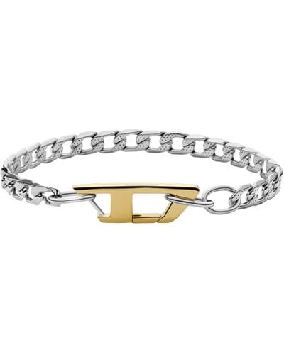 DIESEL Stainless Steel Chain Bracelet - Multicolour