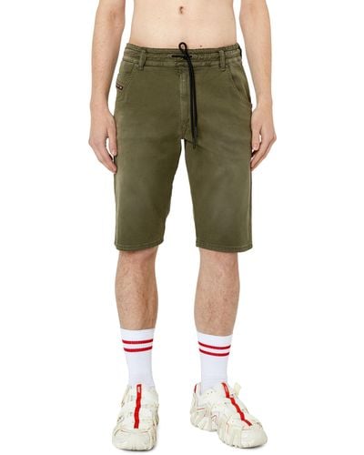 DIESEL Coloured Shorts In Jogg Jeans - Green
