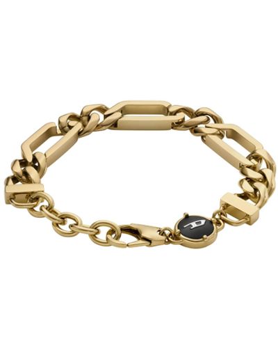 DIESEL Gold-tone Stainless Steel Chain Bracelet - Metallic