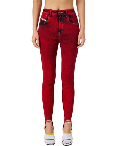 DIESEL Super skinny Jeans - Rosso