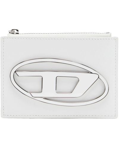 DIESEL Card Holder In Leather - White