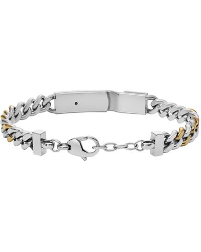 DIESEL Women's Treated Metal Bag Charm/charm Bracelet