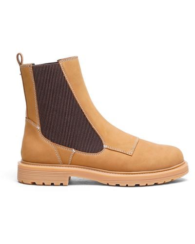 DIESEL Chelsea Boots In Nubuck Leather - Brown