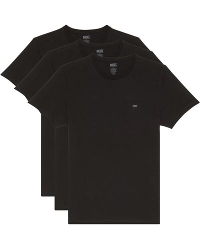 DIESEL Set di tre di T-shirt girocollo - Nero