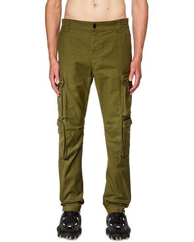 DIESEL Cargo Trousers With Zip Pocket - Green