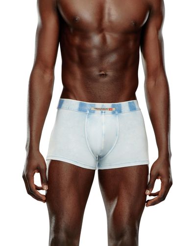 DIESEL Boxer en coton effet denim - Bleu