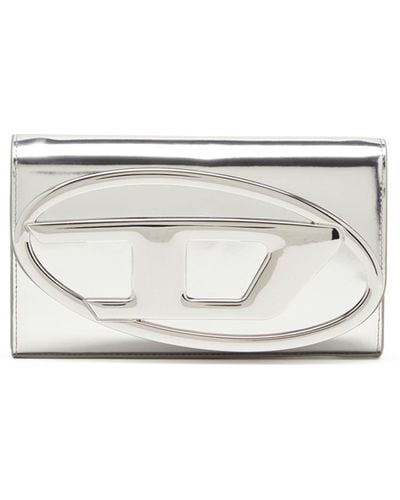 DIESEL Wallet Bag In Mirrored Leather - White