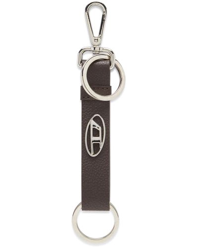 DIESEL Schlüsselbund aus Leder mit Logo-Plakette - Braun