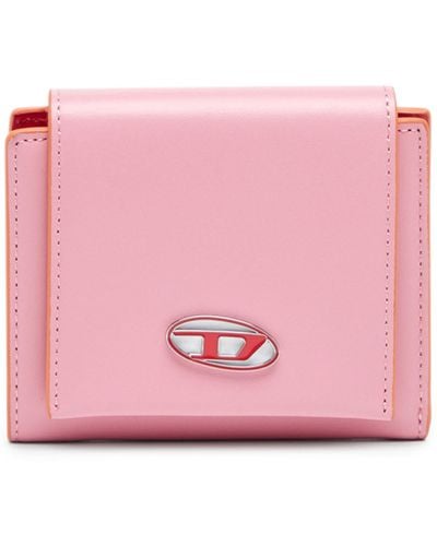 DIESEL Colour-block Leather Wallet - Pink