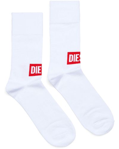 DIESEL Socks With Front Logo - White