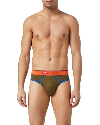 DIESEL Briefs With Contrast Waist And Binding - Green