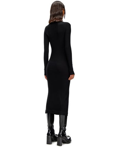DIESEL Mock-neck Midi Dress - Black