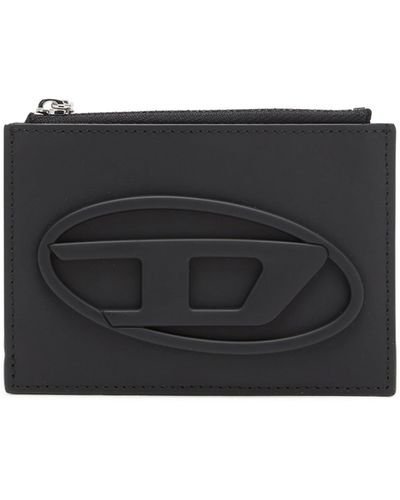 DIESEL Portacarte in pelle opaca - Nero