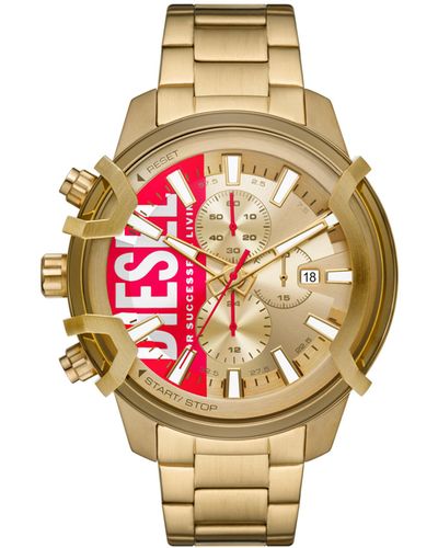DIESEL Griffed Chronograph Gold-tone Stainless Steel Watch - Metallic
