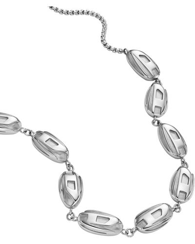 DIESEL Stainless Steel Chain Necklace - Metallic