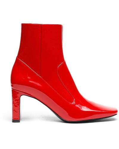 DIESEL Ankle Boots In Patent Leather - Red