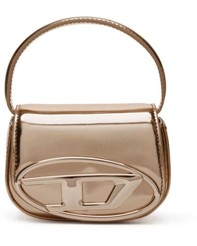 DIESEL 1dr-xs-s-iconic Mini Bag In Mirrored Leather - Brown